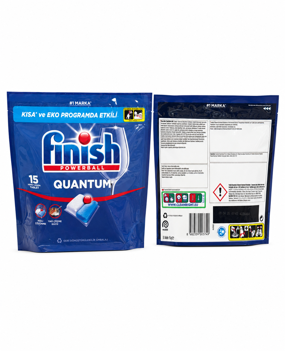 قرص ماشین ظرفشویی   مدل QUANTUM بسته 15عددی
