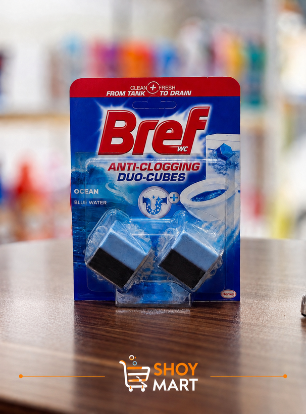 قرص توالت فرنگی برف Bref Anti-Clogging Duo-Cubes Ocean دو عددی